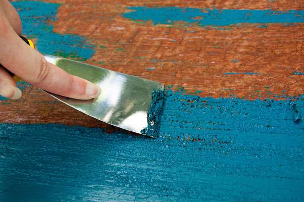 Stripping paint off wood